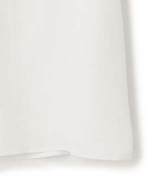 23区 【洗える】シルキーデシン タックデザイン カットソー ホワイト系