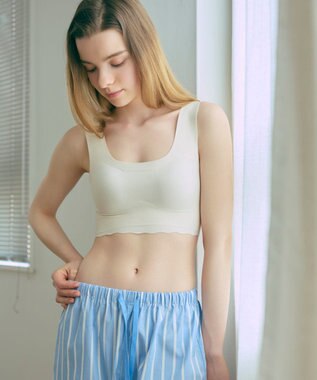 une nana cool 綿混フラット仕上げ　ノンワイヤーブラジャー　　【全サイズ同一価格】