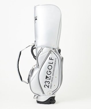23区GOLF 【UNISEX】セルフスタンドバッグ内蔵キャディバッグ キャリー付き 練習や電車移動に◎ シルバー系