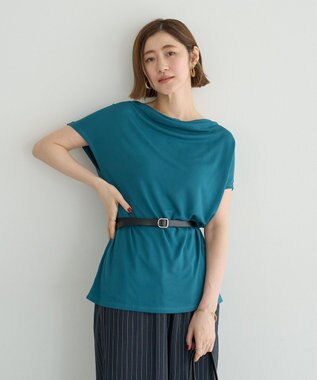 YECCA VECCA 【接触冷感】ドレープカットトップス Black
