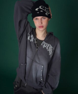 WEGO 【ユニセックス着用ITEM】グラフィックZIPパーカー スミクロ