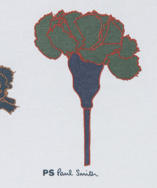 Paul Smith ペインティングフラワー 長袖Tシャツ オフホワイト