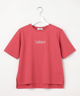 J.PRESS LADIES S 刺繍ロゴ Tシャツ ルビーレッド系