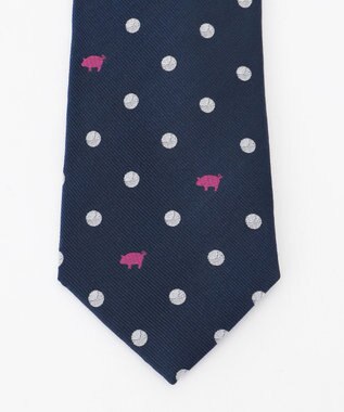 J.PRESS MEN ジョークタイ/ 豚に真珠 ネイビー系8