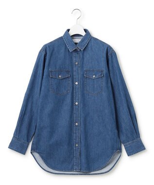 23区 【洗える】23区DENIM ライトダンガリー シャツ インディゴ
