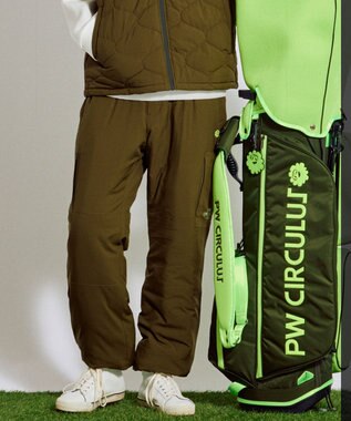 PW CIRCULUS 【撥水加工 / ストレッチ】【MEN】ワイド中綿カーゴパンツ ゴルフ カーキ系