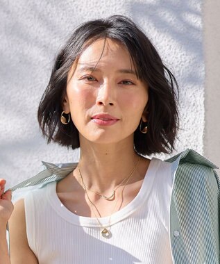 ANY モチーフレイヤード風ネックレス ゴールド系