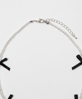 WEGO Lビーズサテンリボンネックレス 柄1