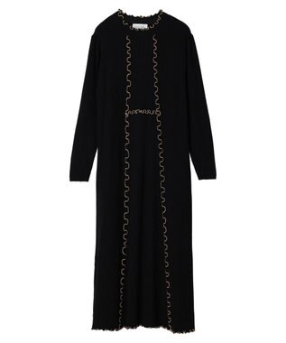 Green Parks ■ＥＳＣＡＲ　メローキリカエニットワンピース Black