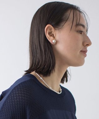 組曲 ビジューリングパールイヤリング ゴールド系