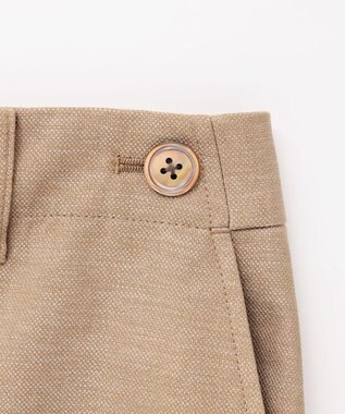 J.PRESS LADIES L FLAXASAオックス ワイド ストレート パンツ キャメル系