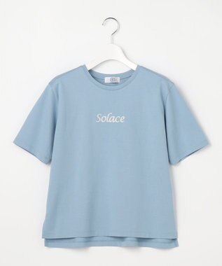 J.PRESS LADIES S 刺繍ロゴ Tシャツ サックスブルー系