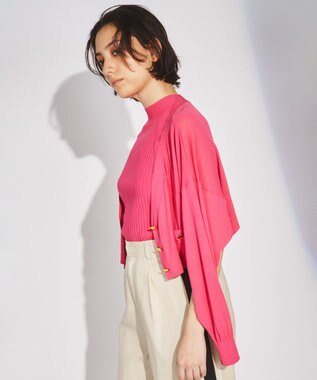 GRACE CONTINENTAL ショートルーズニットカーディガン ピンク