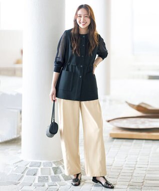 UNFILO L ラメシアー ニット ブラック