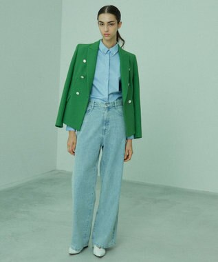 BEIGE， 【新色追加】MARCK / ワイドバギーパンツ L.Indigo