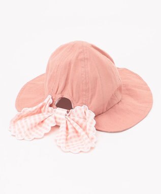 ANY KIDS 日よけ付き リボン ハット ピンク