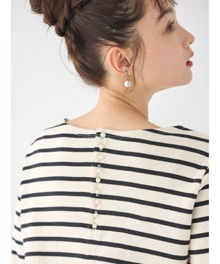 AMERICAN HOLIC バックパールボーダープルオーバー Border Black