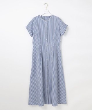 ANY SIS L 【2SET】シャツワンピ × ニット セット ブルーストライプ×シルバー