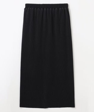 ANY 【洗濯機可】プリーツジャージタイトスカート ブラック