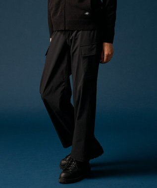 JOSEPH ABBOUD MOUNTAIN 【2wayストレッチ/軽量/ECO撥水】ナイロンリップ2wayストレッチ トレッキングカーゴパンツ ブラック系