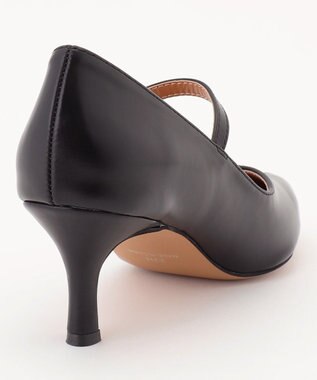 ICB パールバックル ポインテッドパンプス ブラック系