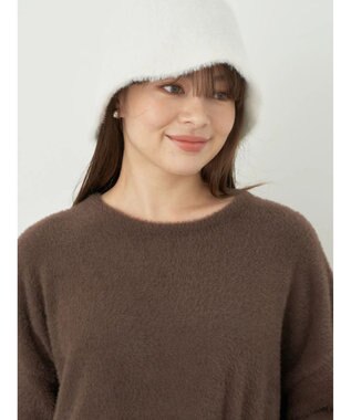 earth music&ecology ミニシャギーチュニック Brown