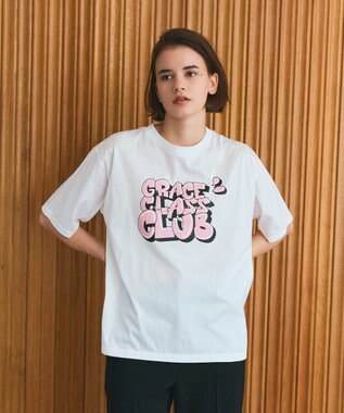 GRACE CONTINENTAL グラフィティプリントTシャツ ホワイト