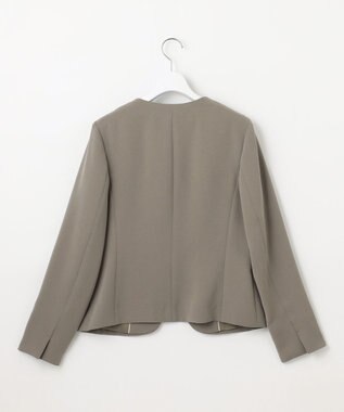 自由区 S 【セットアップ対応】トリアセダブルクロスノーカラー ジャケット モカ