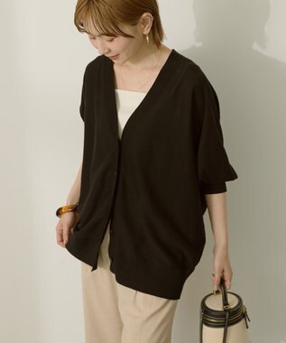 AMERICAN HOLIC UVカットドルマンニットカーディガン Black