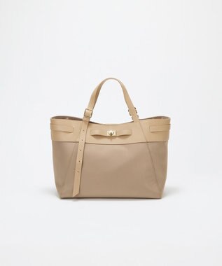 TOPKAPI 【TREASURE TOPKAPI】ナイロン レザーコンビ 2way トートバッグ A4対応 ベージュ