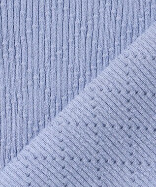 ANY SIS バイカラーニット カーディガン ライトブルー×オフ