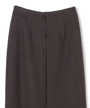 BEIGE， MULLIN / ウールツイードフロントベントスカート Warm Gray