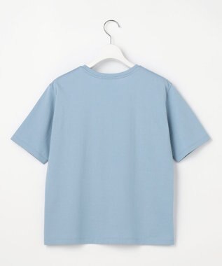 J.PRESS LADIES S 刺繍ロゴ Tシャツ サックスブルー系