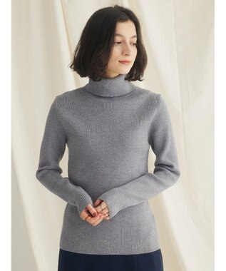 CRAFT STANDARD BOUTIQUE リブタートルネックニットプルオーバー Gray Mixture