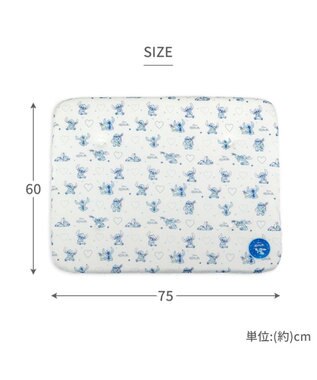 PET PARADISE ディズニー スティッチ もちっと クールマット ホワイト×ブルー