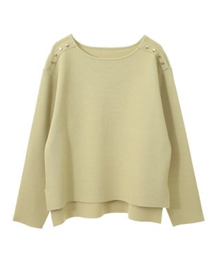 YECCA VECCA ミラノリブ金釦ニット Light Green