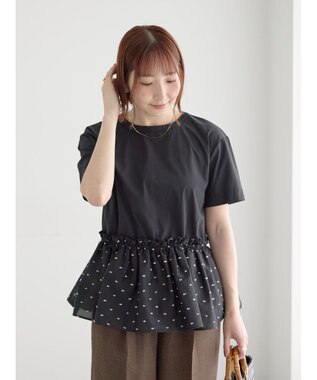 Te chichi カットドビー切替えトップス(セットアップ可) ブラック