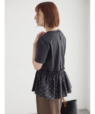 Te chichi カットドビー切替えトップス(セットアップ可) ブラック