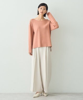 YECCA VECCA ミラノリブ金釦ニット Pink