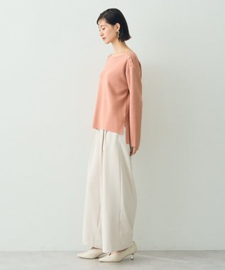 YECCA VECCA ミラノリブ金釦ニット Pink