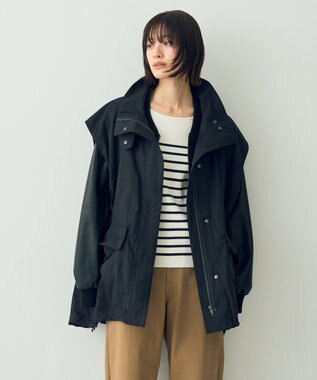 YECCA VECCA ミラノリブ金釦ニット Border Ivory