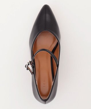 ICB パールバックル ポインテッドパンプス ブラック系