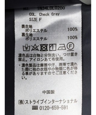 earth music&ecology チェックフレアスカート Check Gray
