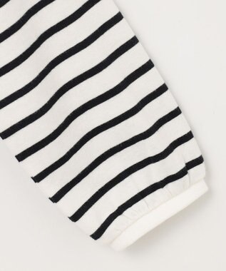 ANY KIDS 【チェリーベリーシリーズ】刺繍 ブラウス ホワイト×ブラックボーダー