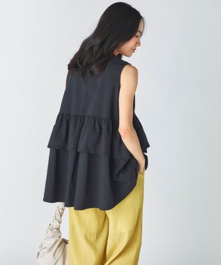 OP／FILA 【Ocean Pacific】らくティブ｜ティアードフリルデザインタンクトップ ブラック