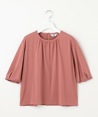 J.PRESS LADIES 【洗える】ブラウスライクジャージー カットソー ピンク系