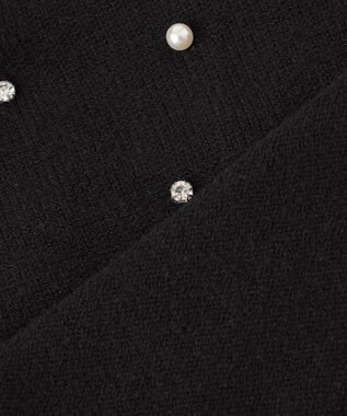 Feroux パール×ビジュー ニット ブラック系