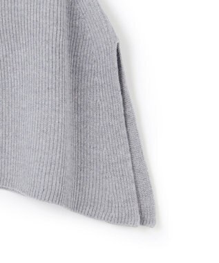 ICB 【洗える】ウールポリエステルニットケープ ライトグレー系