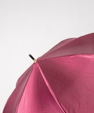 AURORA シャルルジョルダン　ポリエステル サテン エンボス 加工耐風雨傘 ワイン