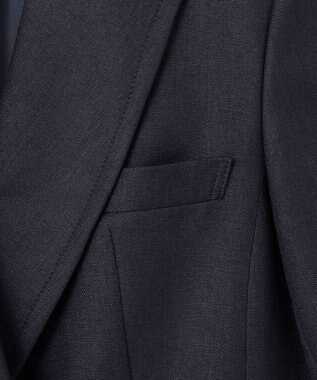 GRACE CONTINENTAL リネンタッチハーフスリーブジャケット ネイビー